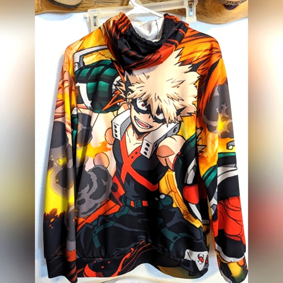 Bakugou Katsuki Japanese Anime Hoodie Size Medium - Picture 5 of 8